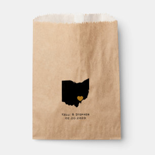 Ohio Wedding Favour Treat Sacks, Gift Bags