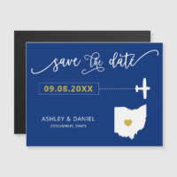 Ohio Wedding Save the Date Card, Map