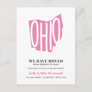 OHIO We've moved New address New Home  Postcard