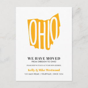 OHIO We've moved New address New Home Postcard