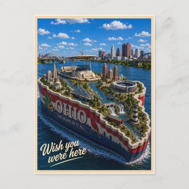 Ohio | Wish You Were Here | State Series Postcard (Front)
