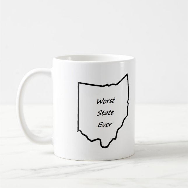 Ohio Worst State Ever Coffee Mug (Left)