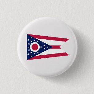 Ohioan Flag, Flag of Ohio 3 Cm Round Badge