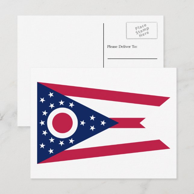 Ohioan Flag, Flag of Ohio Postcard (Front/Back)