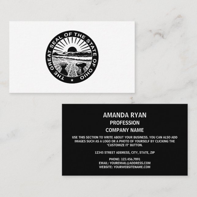 Ohioan Seal, Seal of Ohio Business Card (Front/Back)
