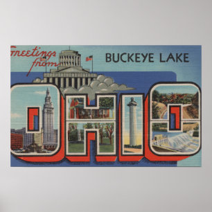OhioBuckeye LakeLarge Letter ScenesOhio Poster
