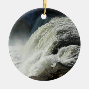 Ohiopyle Falls in Pennsylvania Ceramic Tree Decoration