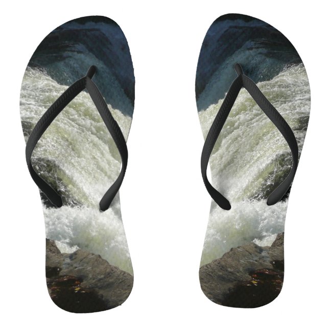 Ohiopyle Falls in Pennsylvania Flip Flops (Footbed)