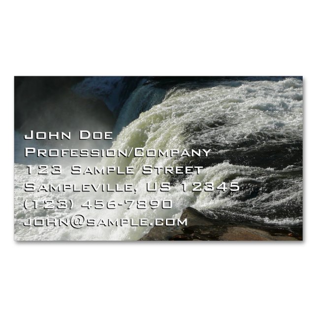 Ohiopyle Falls in Pennsylvania Magnetic Business Card (Front)