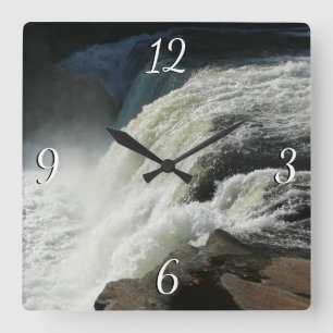 Ohiopyle Falls in Pennsylvania Square Wall Clock