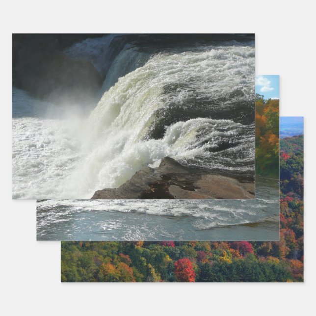 Ohiopyle Falls in Pennsylvania Wrapping Paper Sheet (Set)