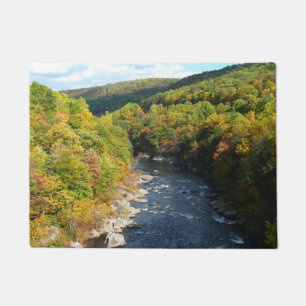 Ohiopyle River in Fall I Pennsylvania Autumn Doormat