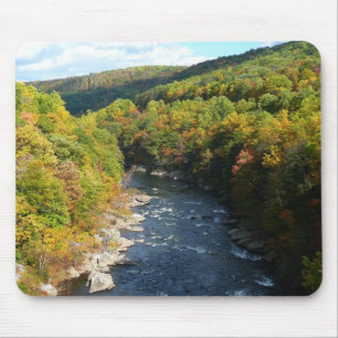 Ohiopyle River in Fall I Pennsylvania Autumn Mouse Mat