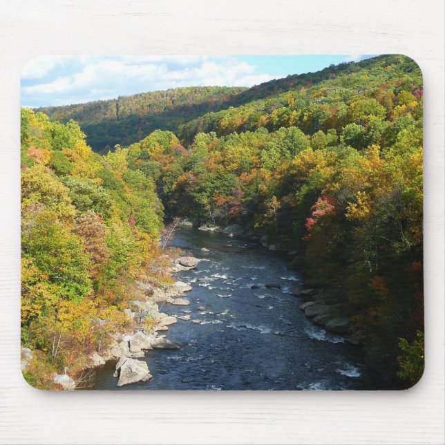 Ohiopyle River in Fall I Pennsylvania Autumn Mouse Mat (Front)