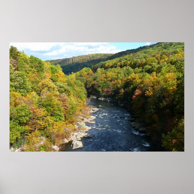 Ohiopyle River in Fall I Pennsylvania Autumn Poster (Front)