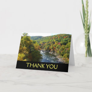 Ohiopyle River in Fall II Pennsylvania Autumn Thank You Card