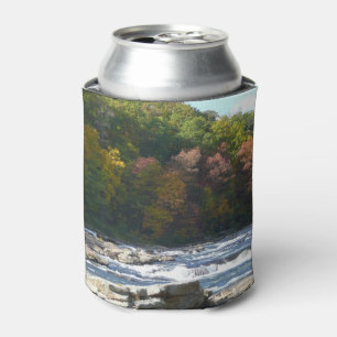 Ohiopyle River Rapids in Fall Pennsylvania Autumn Can Cooler