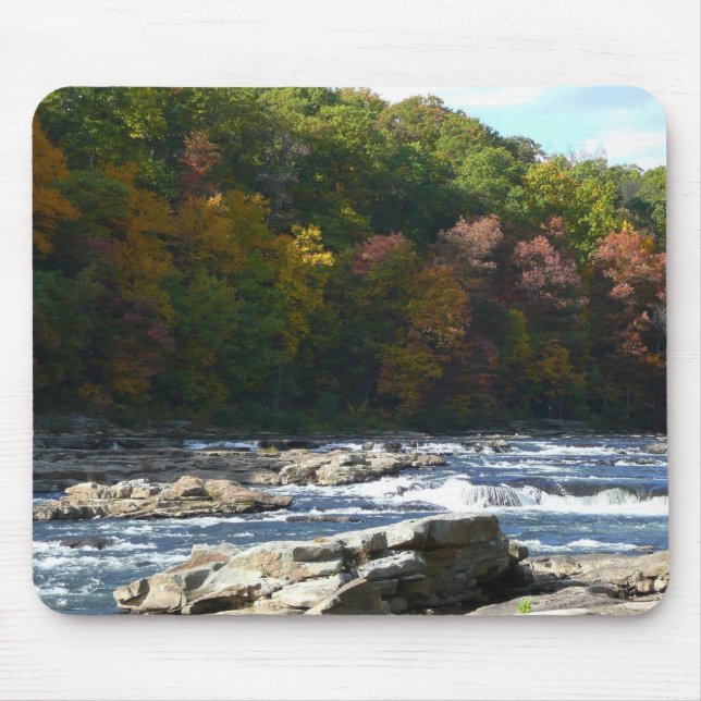 Ohiopyle River Rapids in Fall Pennsylvania Autumn Mouse Mat (Front)