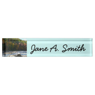 Ohiopyle River Rapids in Fall Pennsylvania Autumn Nameplate