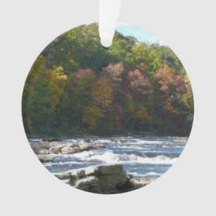 Ohiopyle River Rapids in Fall Pennsylvania Autumn Ornament