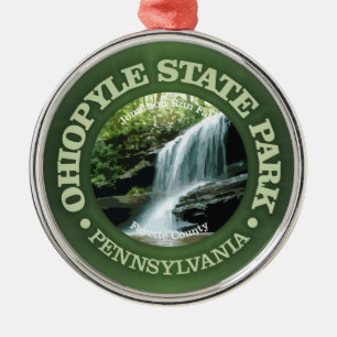 Ohiopyle SP Metal Tree Decoration