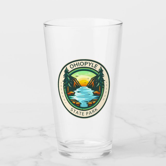 Ohiopyle State Park Pennsylvania Badge Glass (Front)