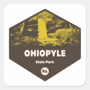 Ohiopyle State Park Pennsylvania Square Sticker