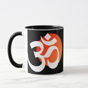 Ohm black background mug