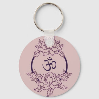 Ohm Flower Circle Key Ring