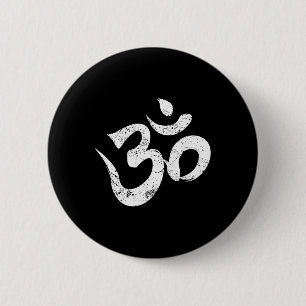 Ohm Meditation Symbol Aum Spiritual Indian Buddhis 6 Cm Round Badge