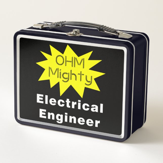 Ohm Mighty Electrical Engineer Metal Lunch Box (Front)
