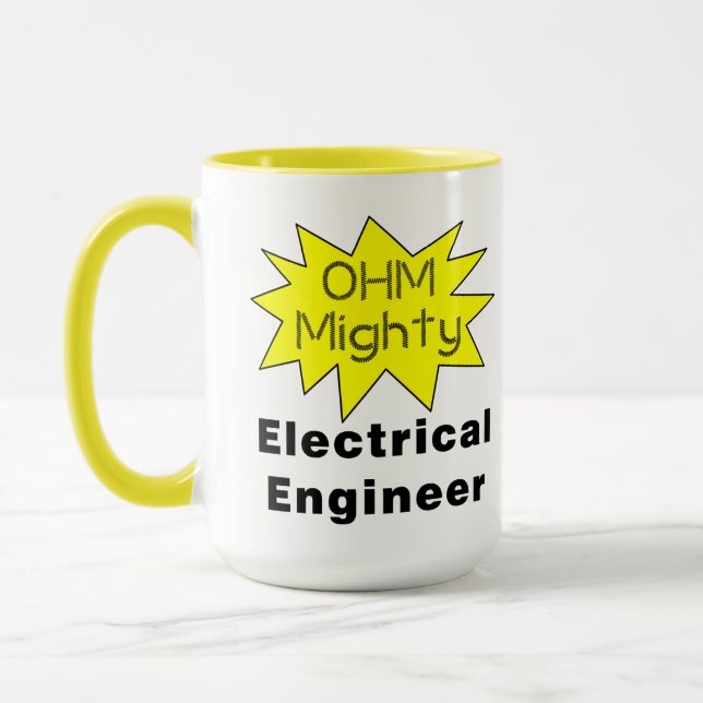 Ohm Mighty Electrical Engineer Mug (Left)