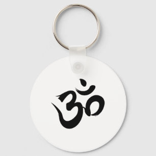 Ohm Om Spiritual Tee - Namaste Peace Yoga Meditati Key Ring