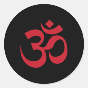 Ohm Om Symbol Yoga And Meditation Design Classic Round Sticker