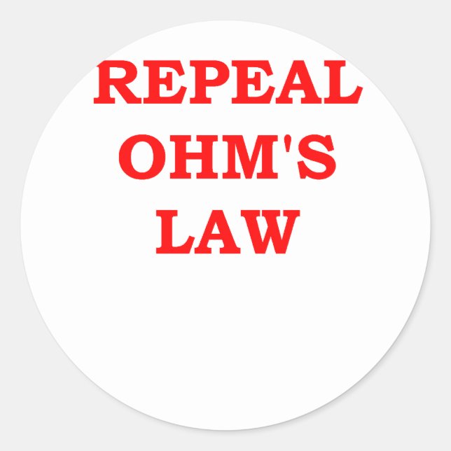 OHM.png Classic Round Sticker (Front)