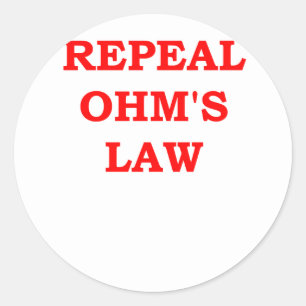 OHM.png Classic Round Sticker
