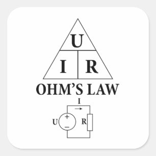 Ohm’s law square sticker