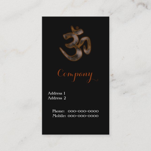 Ohm Symbol Business Card (Front)