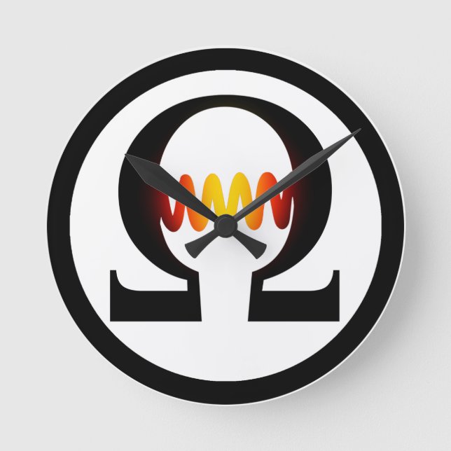 Ohm Symbol Clock (Front)