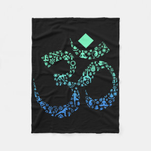 Ohm Symbol For Yoga Practicioner Yoga Icon Girls Y Fleece Blanket