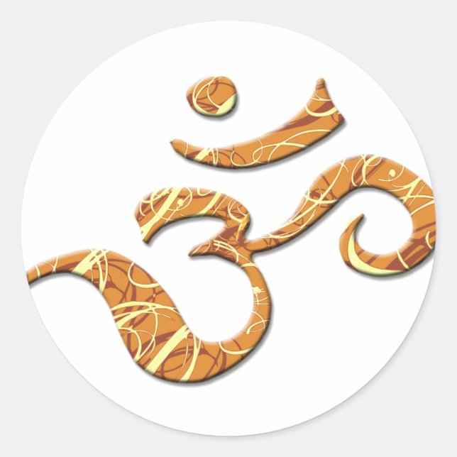 Ohm Symbol in Bronze (Sticker) Classic Round Sticker (Front)