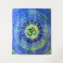 Ohm symbol, mandala - green