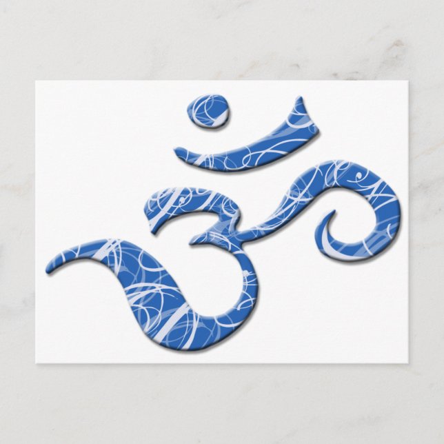 Ohm Symbol Postcard in Blue (Front)