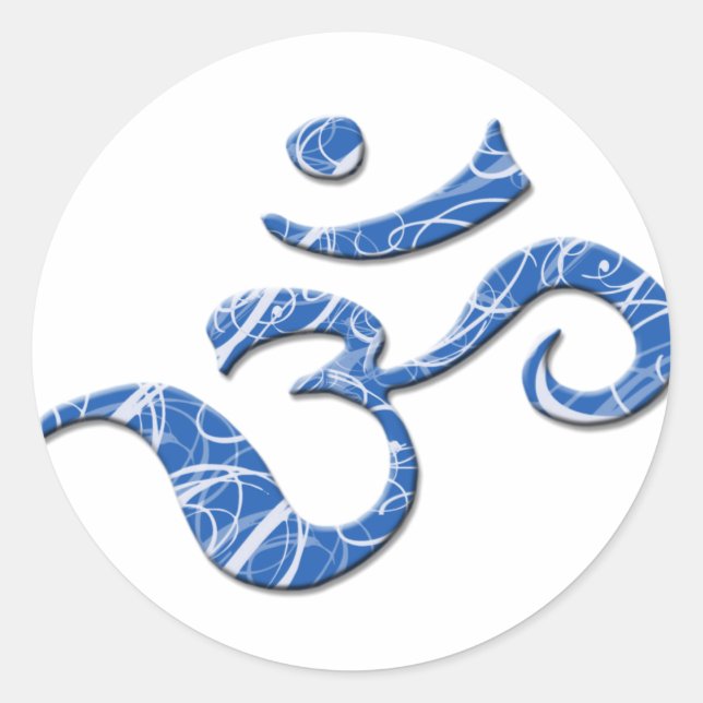 Ohm Symbol Sticker in Blue (Front)