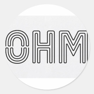 Ohm !!! Vapers know... Classic Round Sticker