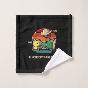 Ohm Volt Amp Electricity Explained Electrician Wash Cloth