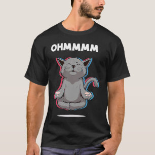 Ohmmm Yoga Cats Meditation Relaxation Om Namaste T-Shirt