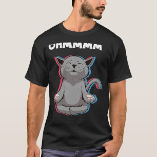 Ohmmm Yoga Cats Meditation Relaxation Om Namaste T-Shirt
