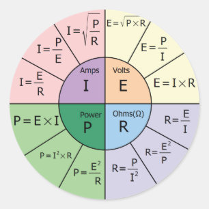 Ohm's Law Classic Round Sticker