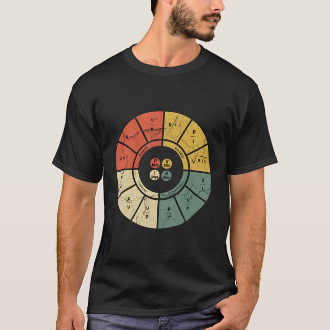 Ohms Law Diagram Electrical Electronics Engineer T-Shirt (Front)